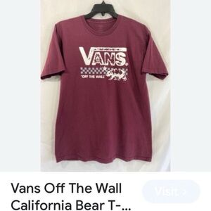 Vans Off The Wall California Bear Plum Color Men's T-Shirt.